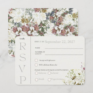 Wilde-Blumen-Blumen-RSVP-Antwortkarte RSVP Karte