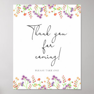 Wilde Blumen \ Danke fürs Kommen Poster