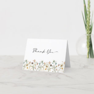 Wilde-Blumen-Dankeschön-Karte gefaltet Dankeskarte