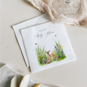 Wilde Blumen Feld Wald Lieber Baby Shower Serviette