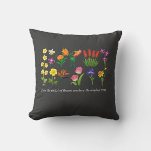 Wilde Blumen Florale Frauen und Mädchen Kissen