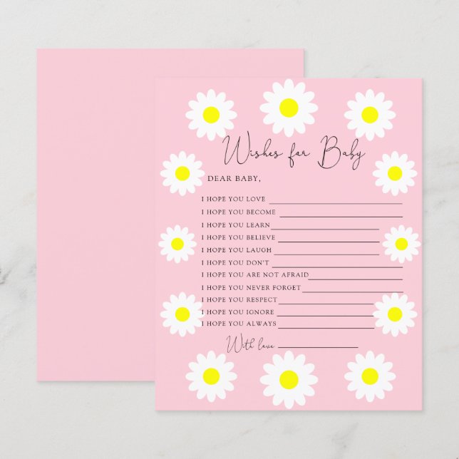 Wilde Blumen Gänseblümchen - Wünsche fürs Baby (Vorne/Hinten)