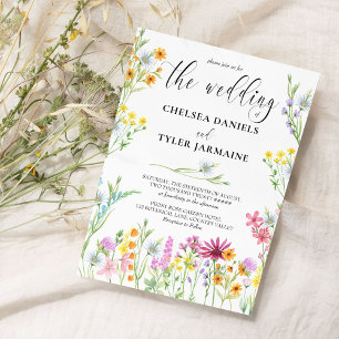 Wilde Blumen Hochzeit Hübsche Florale Wilde Blume Einladung