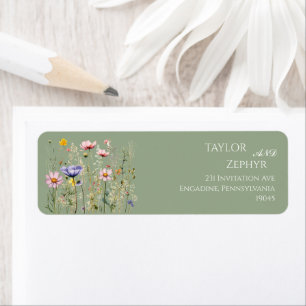 Wilde-Blumen-Hochzeit-RSVP-Rücksendeadresse