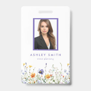 Wilde-Blumen-ID-Ausweis Ausweis