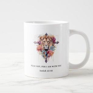 Wilde Blumen Löwe Gottes Fürchte dich nicht Bibelv Jumbo-Tasse