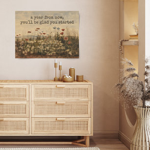 Wilde Blumen Malerei Inspirierendes Benutzerdefini Poster