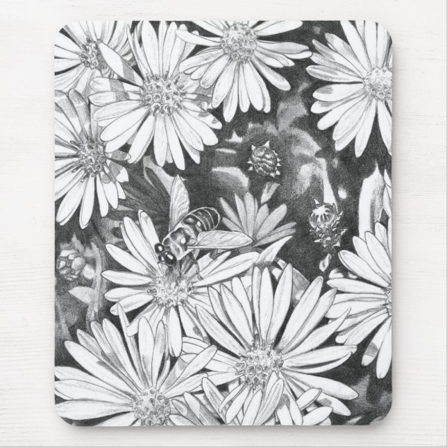 Wilde Blumen-Mauspad Blumenkunst Computer-Dekor Mousepad (Vorne)