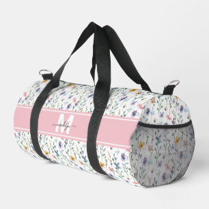 Wilde-Blumen-Monogramm Duffle Bag