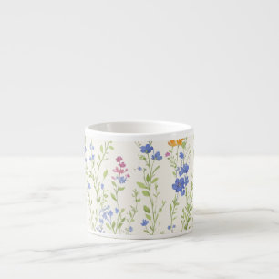 Wilde Blumen Muster Espressotasse
