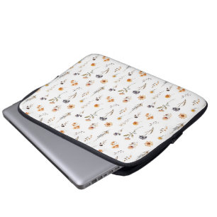 Wilde-Blumen-Muster-Laptop-Hüllen Laptopschutzhülle