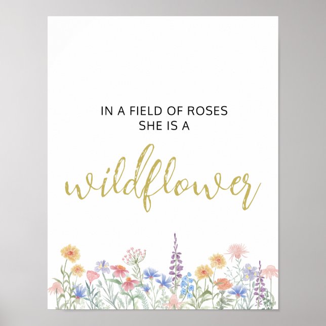 Wilde-Blumen-Plakat Poster (Vorne)