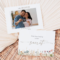 Wilde-Blumen-Ultraschall-Babys-Foto-Ankündigungska
