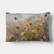 Wilde Blumen und Schmetterlinge