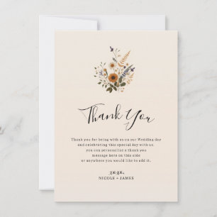 Wilde Blumen Vintage Floral Boho Danke Einladung