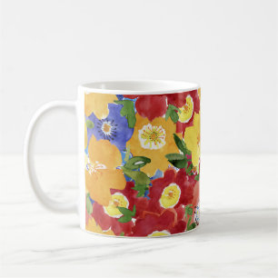 Wilde Blumen: Wiederholtes florales nahtloses Must Kaffeetasse