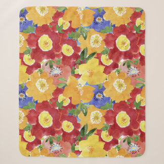 Wilde Blumen: Wiederholtes florales nahtloses Must Sherpadecke