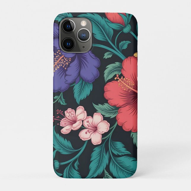 Wilde-Blumen-Wiederholungsmuster Case-Mate iPhone Hülle (Rückseite)