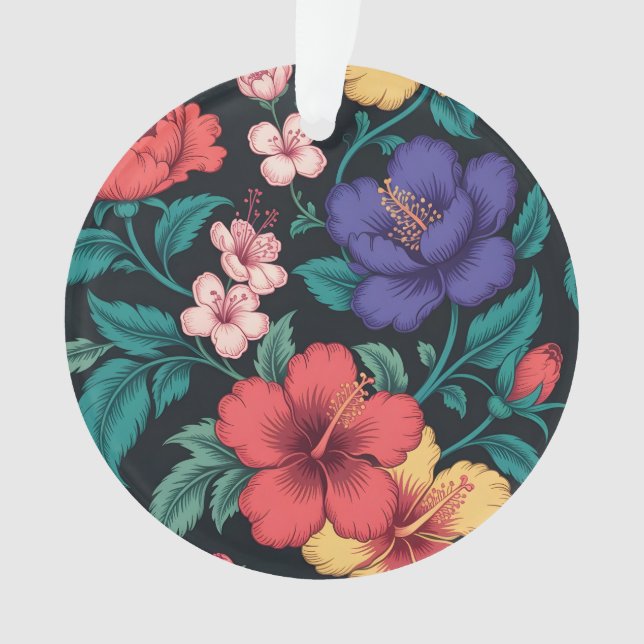 Wilde-Blumen-Wiederholungsmuster Ornament (Vorderseite)
