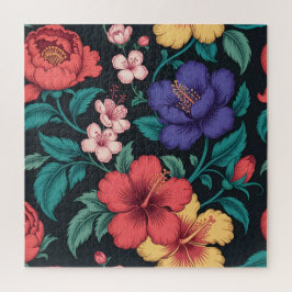 Wilde-Blumen-Wiederholungsmuster Puzzle