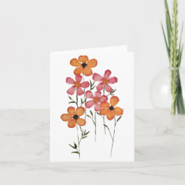 Wilde Blumenstrauß-Grußkarte Karte