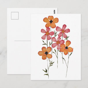 Wilde Blumenstrauß-Postkarte Postkarte