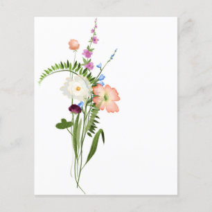 Wilde Blumenstrauß-Schabblonen-Hintergrund