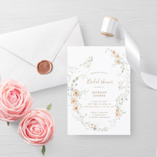 wilde Blumenwiese Blumen Hochzeitsdusche Einladung