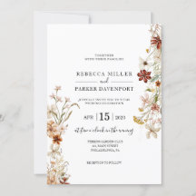 Wilde Blüte Moderne Hochzeitseinladung