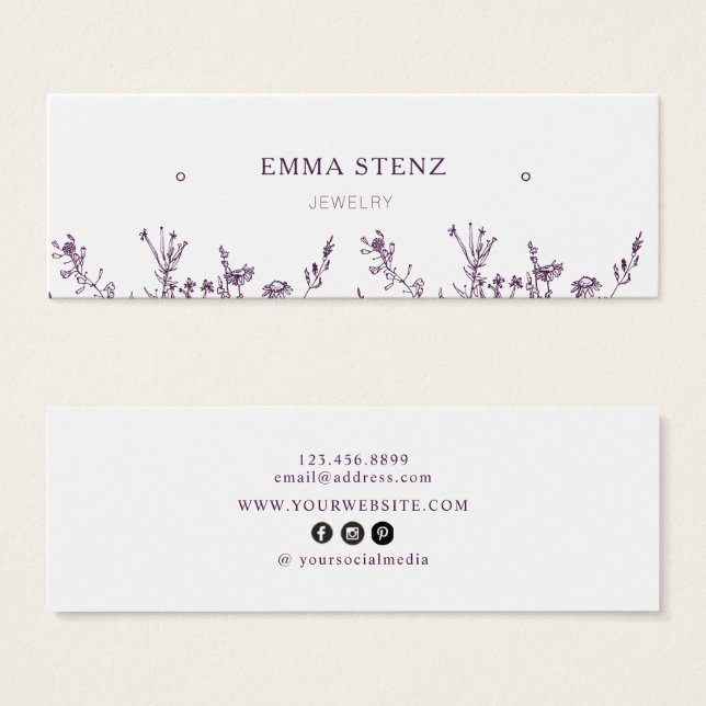 Wilde Blüte ・ Ohrläppchen - Display Card (Vorne & Hinten)