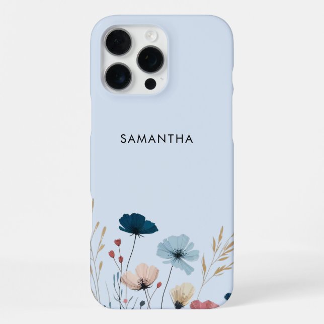 Wilde Blüten iPhone Hülle (Rückseite)
