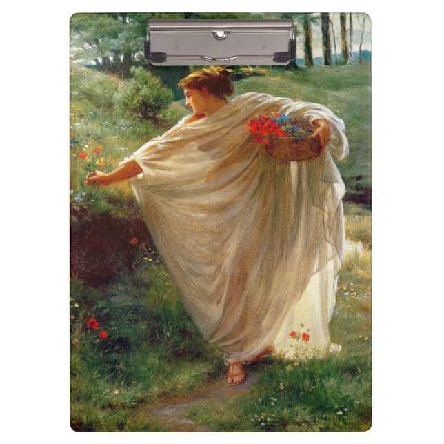 Wilde Blüten (von Edward Poynter) Klemmbrett (Vorderseite)