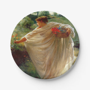 Wilde Blüten (von Edward Poynter) Pappteller