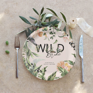 Wilde Braut   Dschungel-Brautparty Pappteller