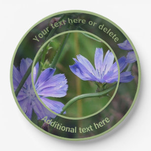 Wilde Chicorer Blume Personalisiertes Party Pappteller