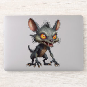 Wilde Chupacabra-Kunst Stacheliges Fell Fantasy-Kr Aufkleber