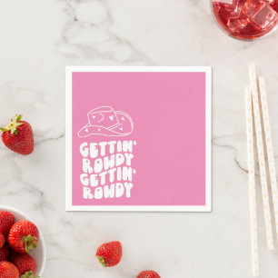 Wilde Country-Junggesellinnen-Abschiedsparty Serviette