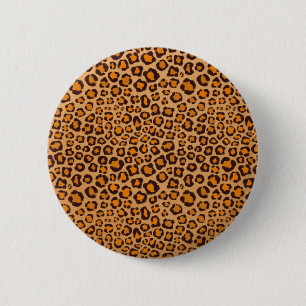 Wilde Dinge Realistische Handgezeichnete Leopard P Button