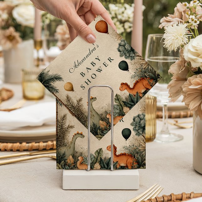 Wilde Dino-Wald-Baby-Party Serviette (Von Creator hochgeladen)