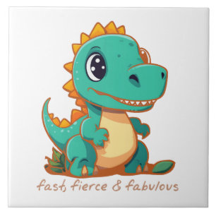 Wilde Dinosaurier Fliese
