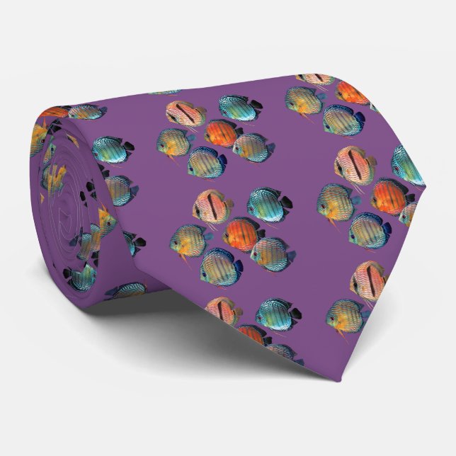 Wilde Discus Fish Krawatte (Gerollt)