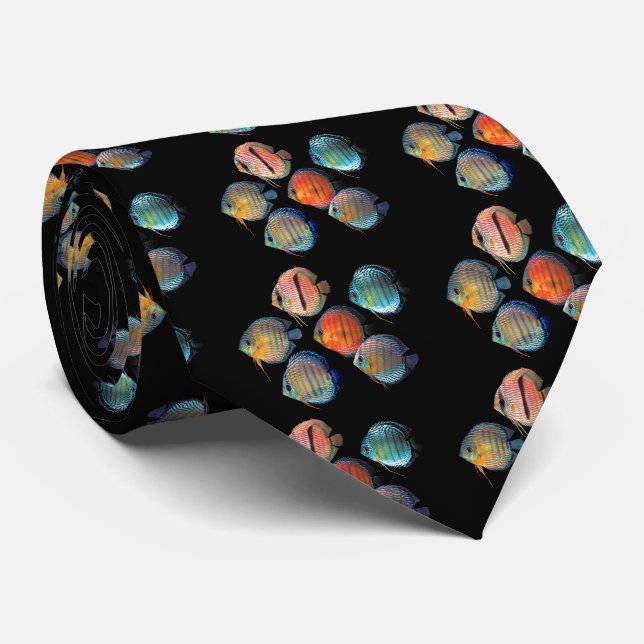 Wilde Discus Fish Krawatte (Gerollt)