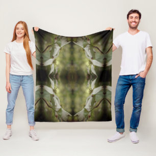 Wilde Dogwood-Blume blüht Abstraktes Muster Fleecedecke