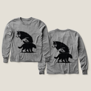 Wilde Dreiheit: Wolf-, Adler- und Bären-Silhouette