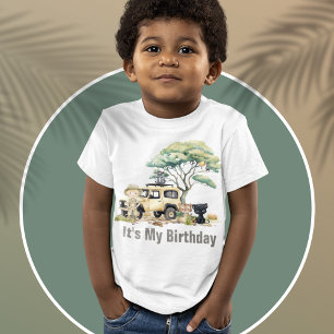Wilde Dschungel-Geburtstag-Shirt Kleinkind T-shirt