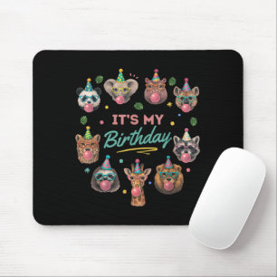 Wilde Dschungel-Tier-Geburtstagsfeier-Design Mousepad