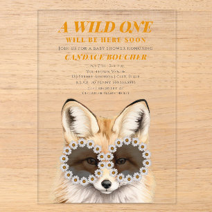 Wilde Eine Gänseblümchen-Sonnenbrille Fuchs Baby S Acryleinladungen