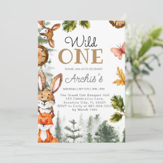 Wilde Einladung eines Geburtstags, Wild One Einlad