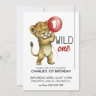 Wilde Einladung zum Geburtstag, Löwe 1. Geburtstag