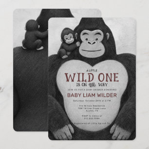 Wilde Einladung zur Gorillababy-Party